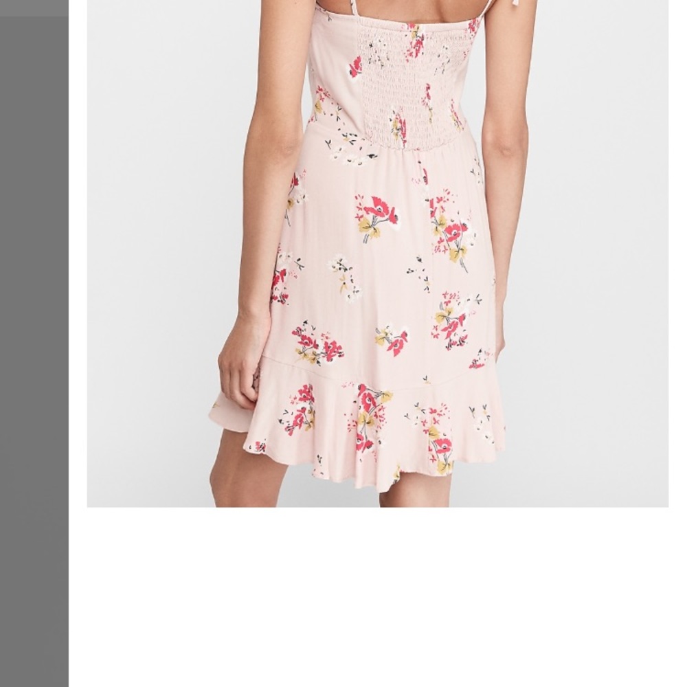 Floral Ruffle Hem Fit And Flare Dress